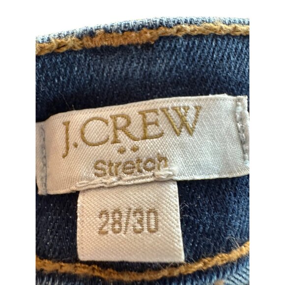 J.Crew Womens Stretch Denim Jeans Size 28/30 Medium Wash Cotton Blend Slim Fit C - Picture 4 of 7